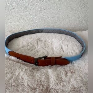 Stylish Tan and Blue Men's Belt